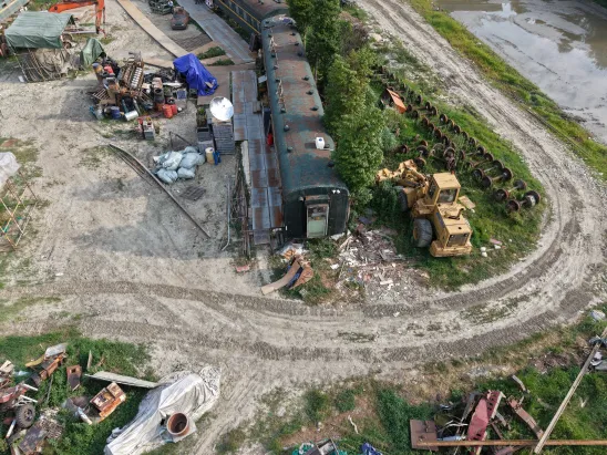 Train junkyard