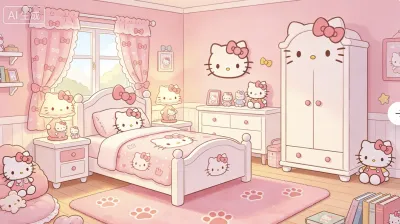 Hello Kitty Themed Bedroom