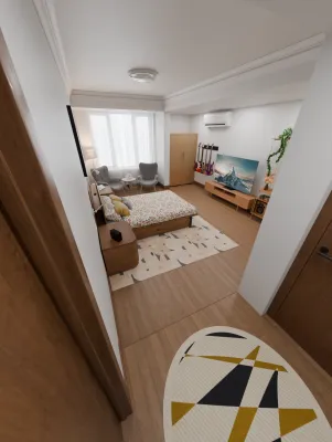 Warm Wood Multi-function Bedroom