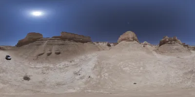Desert Yardang Landscape