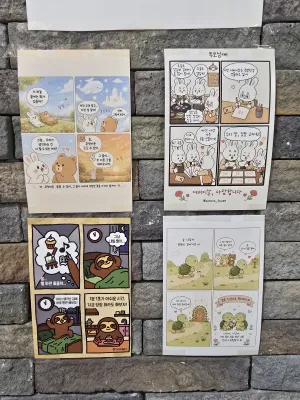 Comic Posters on Stone Wall
