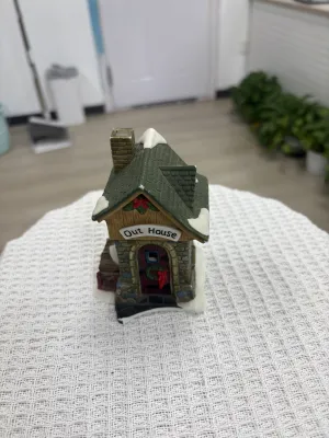 Christmas Stone House Figurine