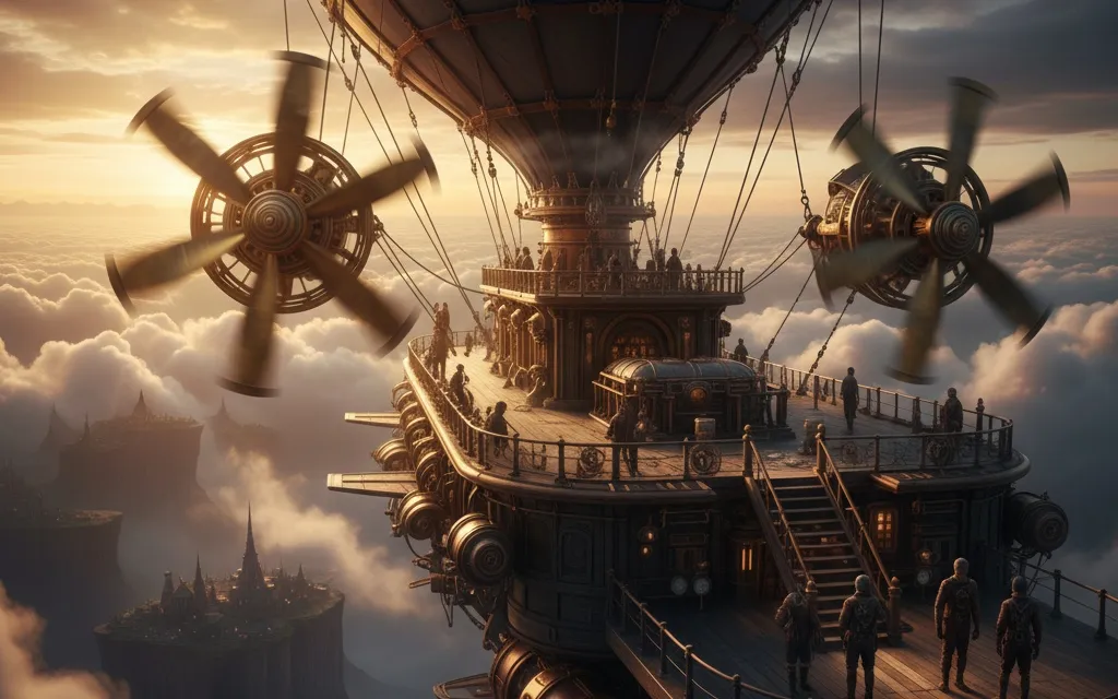 Fantasy & Sci-Fi Environment by AI Generation Illustration