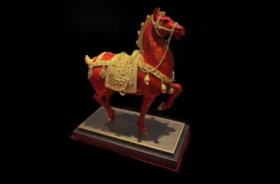 Gilded Red Horse Craft