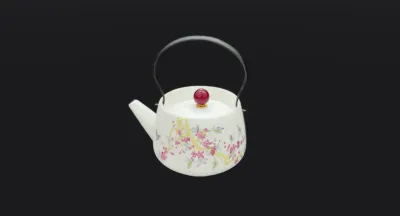Peach Blossom Ceramic Teapot