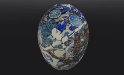 Painted Pattern Porcelain Pot