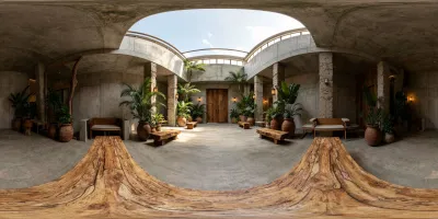 Exposed Concrete Lobby