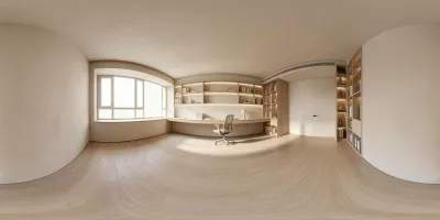 简约原木风书房