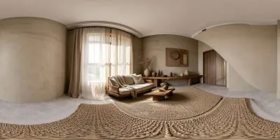 Wabi-Sabi Rustic Living Room