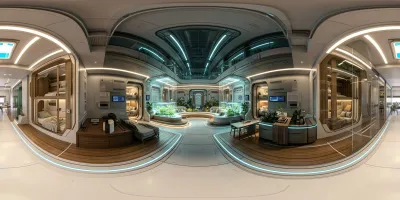 Futuristic Space Habitat