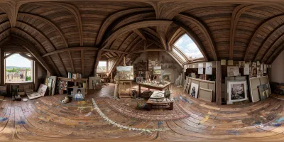 Vintage Attic Art Studio